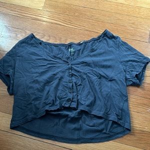 PacSun buttoned down crop top